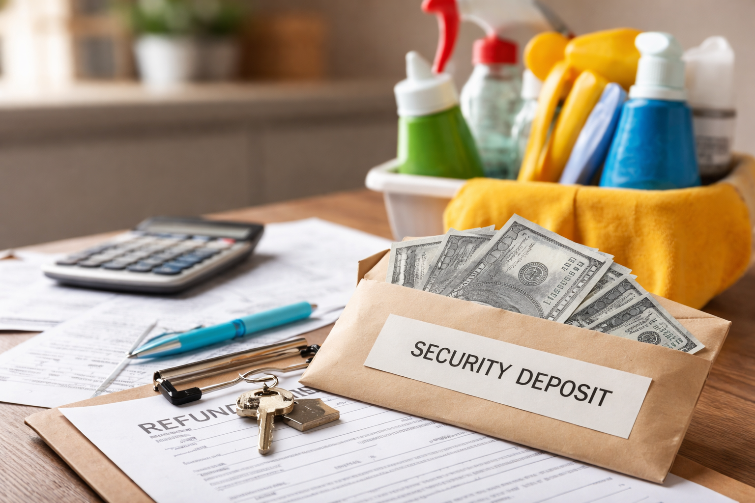 cleaning fee deducted from security deposit