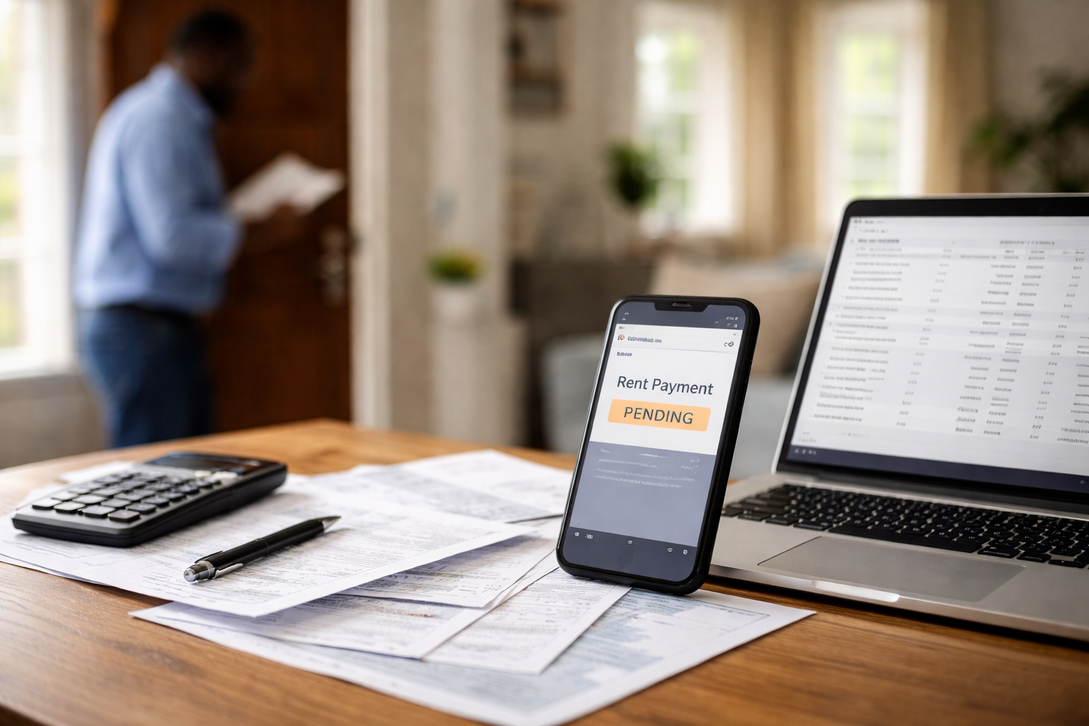 rent payment pending but landlord says unpaid