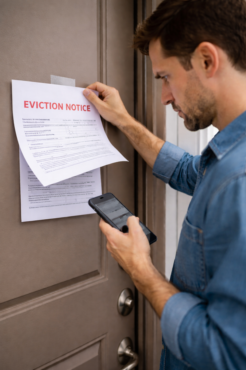 eviction notice but already paid rent