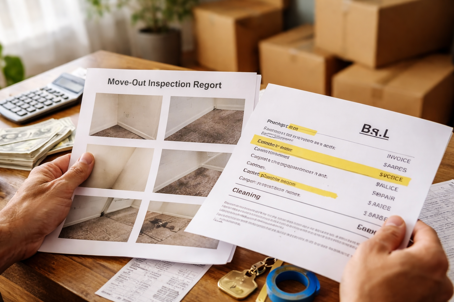 Landlord charging tenant for normal wear and tear instead of damage